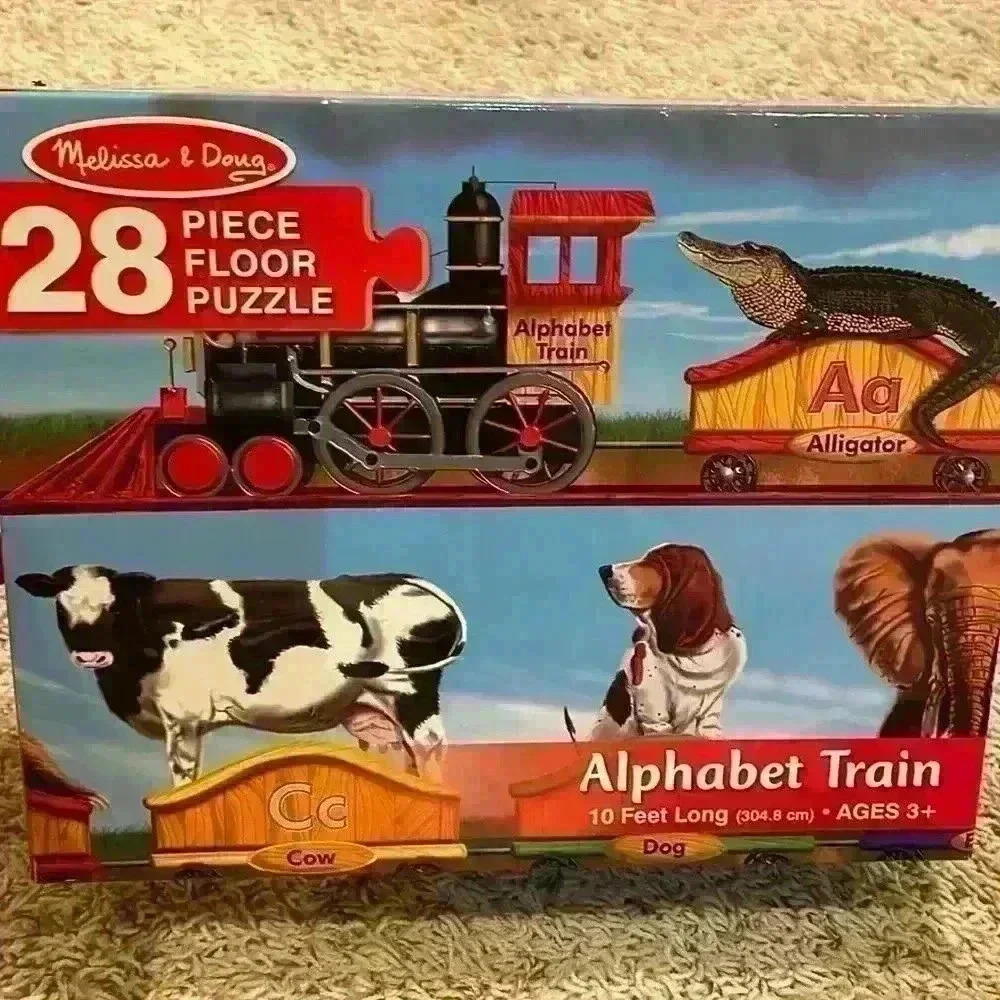 Melissa & Doug Alphabet Train Jumbo Jigsaw Floor Puzzle - Letters and Animals